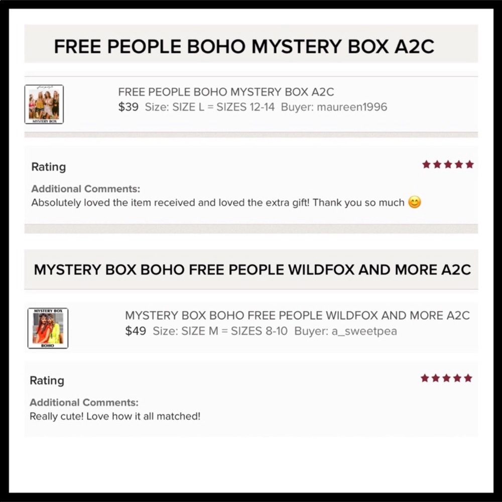 FREE PEOPLE BOHO MYSTERY BOX A2C - Picture 10 of 16